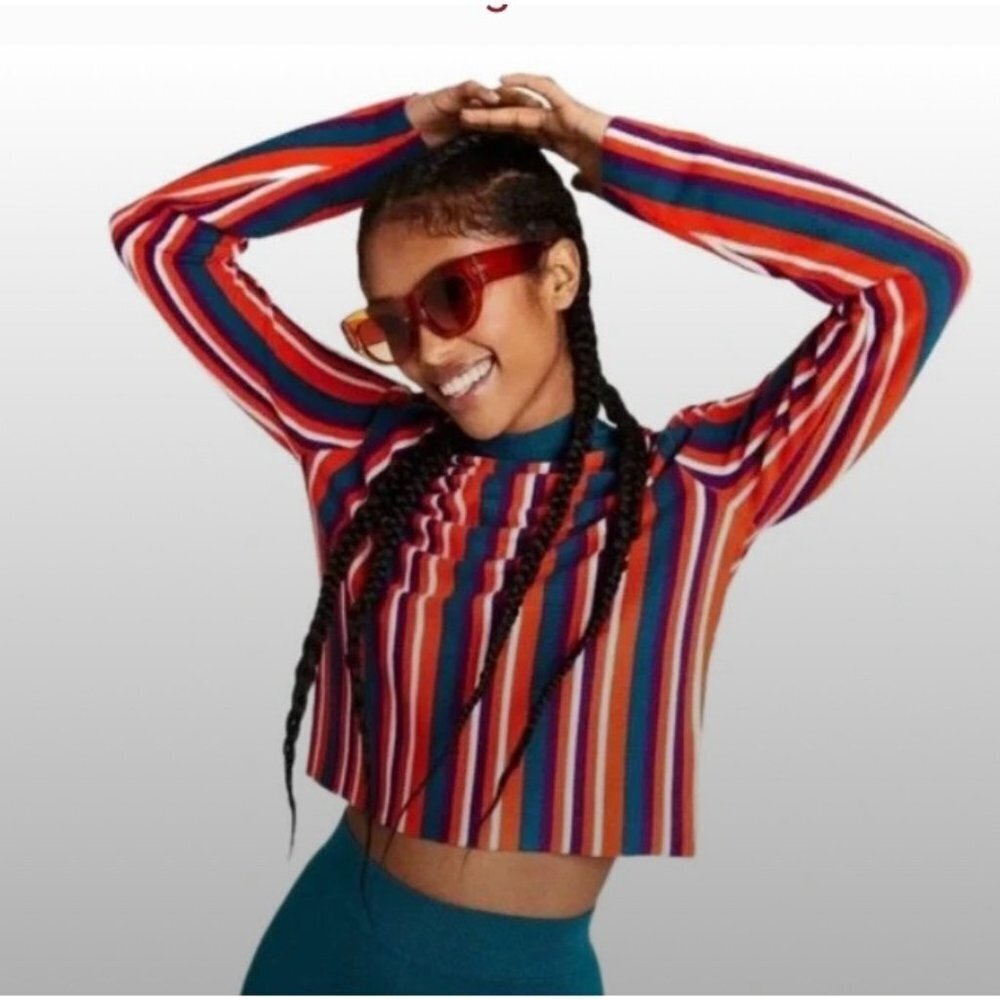 Victor Glemaud Women's Shirt Sweater Striped Knit Multicolor Size S